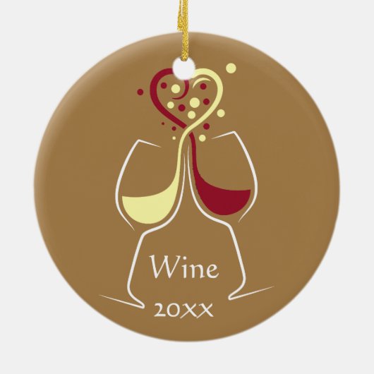 Wine Design Keramik Ornament (Hinten)
