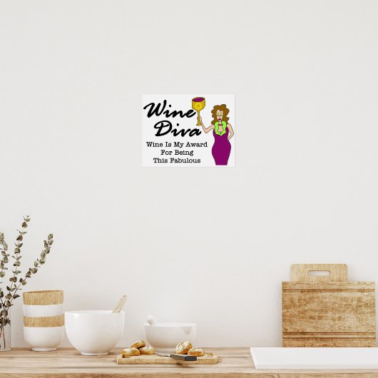 Wine Diva "Fabulous" Poster (Küche)