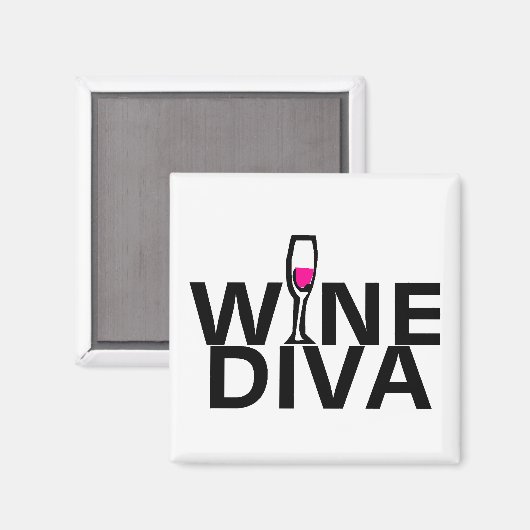 Wine Diva Magnet (Vorderseite/Rückseite)