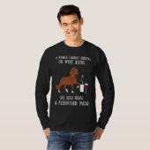 Wine Drinking And Peruvian Paso Horse Riding T-Shirt (Vorne ganz)