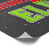 Wine Drinking Elf Christmas Family Matching Group  Poster (Ecke)