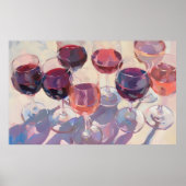Wine drinks Red Tropical pink wine drink set Poster (Vorne)