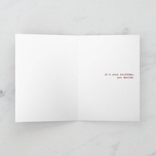 Wine ein bisschen, Wine eine Menge Happy Birthday Karte (Innenseite)