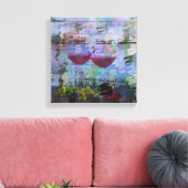WINE EINDRÜCKE STRETCHED CANVAS LEINWANDDRUCK (Insitu (Wohnzimmer))