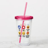 Wine Emojis Acryltrinkbecher (Rückseite)