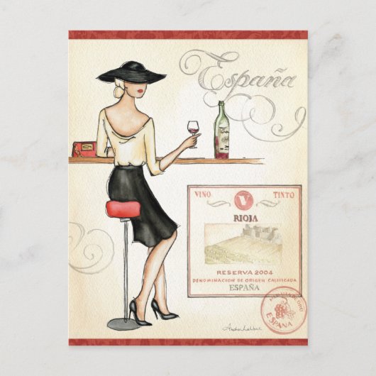 Wine Fashionista Postkarte (Vorderseite)