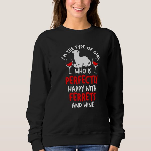 Wine Ferret Sweatshirt (Vorderseite)