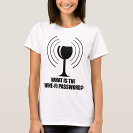 Wine-Fi Kennwort Funny Wine Glass WiFi Waves T-Shirt