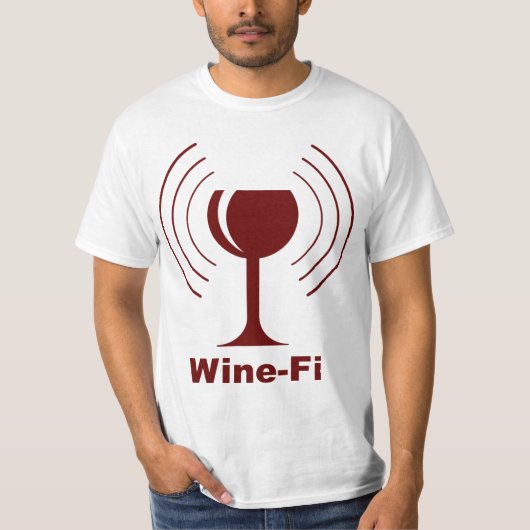 Wine-Fi-Spaß T-Shirt (Vorderseite)
