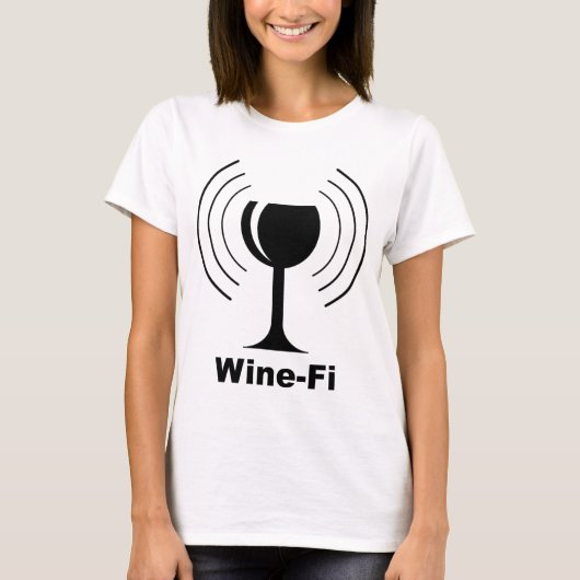 Wine-Fi-Spaß T-Shirt (Vorderseite)
