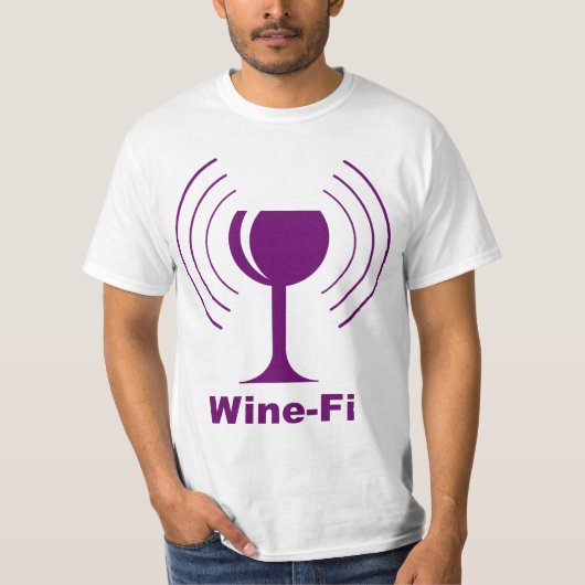 Wine-Fi-Spaß T-Shirt (Vorderseite)