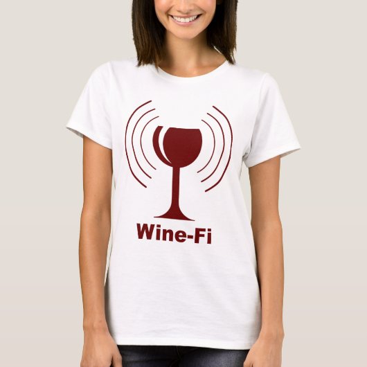 Wine-Fi-Spaß T-Shirt (Vorderseite)
