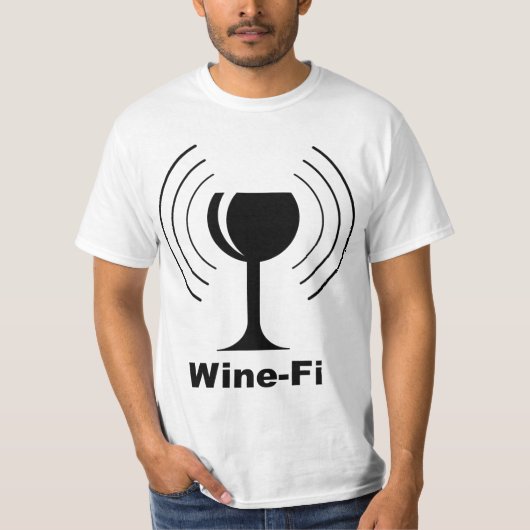 Wine-Fi-Spaß T-Shirt (Vorderseite)