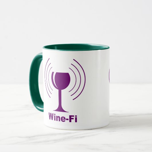 Wine-Fi-Spaß Tasse (Vorderseite Links)