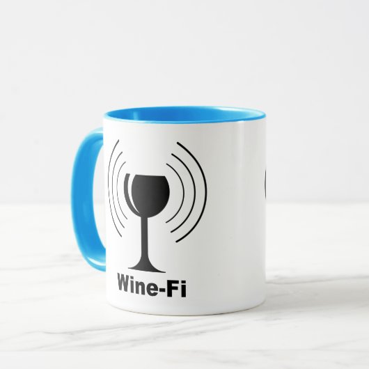 Wine-Fi-Spaß Tasse (Vorderseite Links)