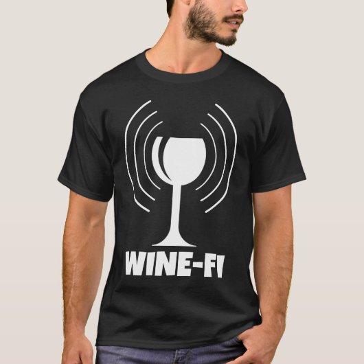 Wine-Fi Spaß WiFi Waves T-Shirt (Vorderseite)