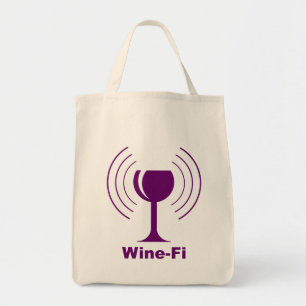 Wine-Fi Waves Lila Weinglas Tragetasche