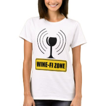 Wine-Fi Zone Funny Wine Glass WiFi Wellen