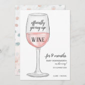 Wine Funny Pregnancy Announcement Card geben Ankündigung (Vorne/Hinten)