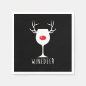 Wine Funny X-mas Weinflasche Serviette (Vorderseite)