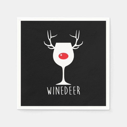 Wine Funny X-mas Weinflasche Serviette (Vorderseite)