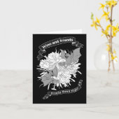 Wine gathering invitation card karte (Gelbe Blume)