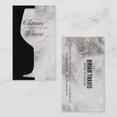 Wine Glass | Abstandsfläche mit Marmorhintergrund Visitenkarte (Vorne/Hinten)