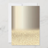 Wine Glass Balloons Gold Glitzer Champagne Einladung (Rückseite)