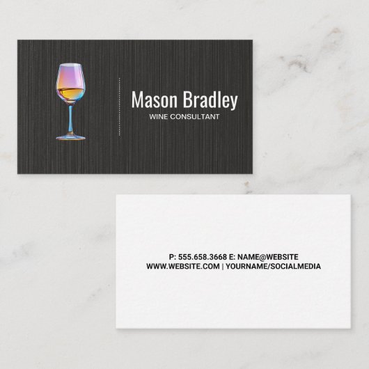 Wine Glass | Berater Visitenkarte (Vorne/Hinten)