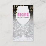 Wine Glass | Bokeh, Confetti Visitenkarte<br><div class="desc">.</div>