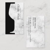 Wine Glass Counter-Space-Marmor Visitenkarte (Vorne/Hinten)