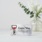 Wine Glass Creative Illustrative Logo Visitenkarte (Stehend Vorderseite)