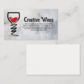 Wine Glass Creative Illustrative Logo Visitenkarte (Vorne/Hinten)