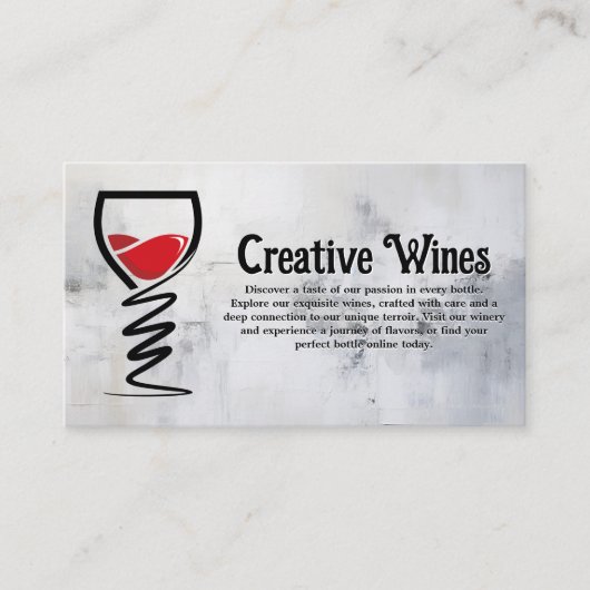 Wine Glass Creative Illustrative Logo Visitenkarte (Vorderseite)