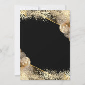 Wine Glass Gold Confetti Balloons 90th Birthday Einladung (Rückseite)