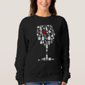 Wine Glass Heart Wine     1 Sweatshirt (Vorderseite)