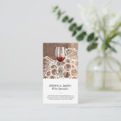 Wine Glass | Holz | Trauben Visitenkarte (Stehend Vorderseite)