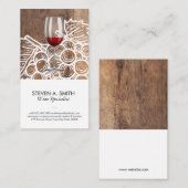 Wine Glass | Holz | Trauben Visitenkarte (Vorne/Hinten)