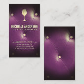 Wine Glass | Lila Tastenkombination Visitenkarte (Vorne/Hinten)