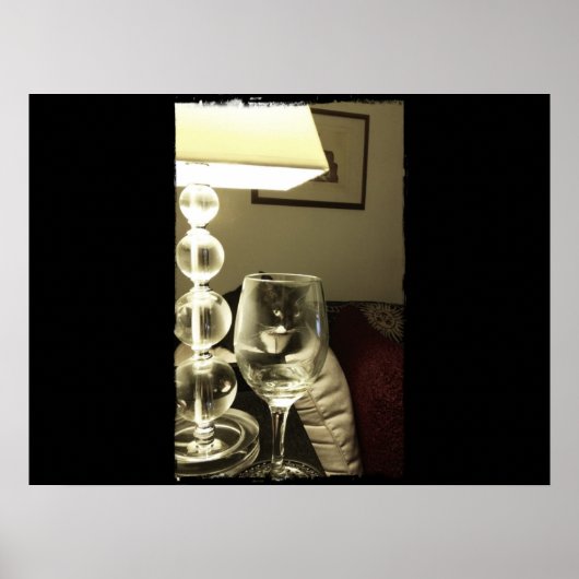 Wine Glass Lucy Poster (Vorne)