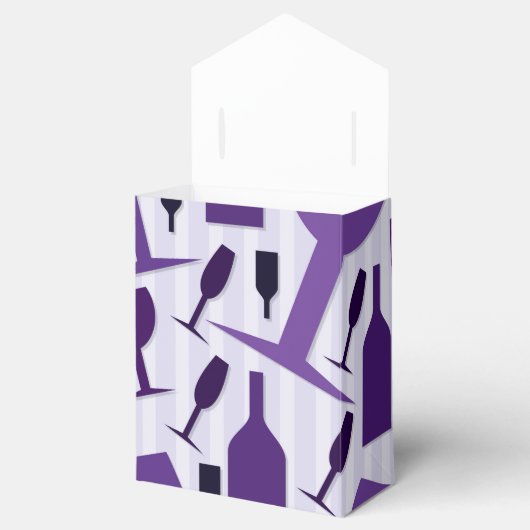 Wine glass pattern geschenkschachtel (Geöffnet)
