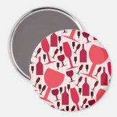 Wine glass pattern magnet (Vorderseite/Rückseite)