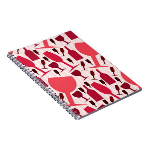 Wine glass pattern notizblock