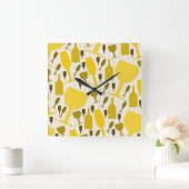Wine glass pattern quadratische wanduhr (Zuhause)