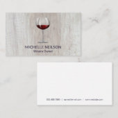 Wine Glass | Roter Wein Visitenkarte (Vorne/Hinten)
