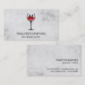 Wine Glass | Rustikal Visitenkarte (Vorne/Hinten)