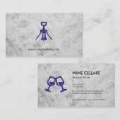 Wine Glass | Sommelier | Marmor Terminkarte (Vorne/Hinten)