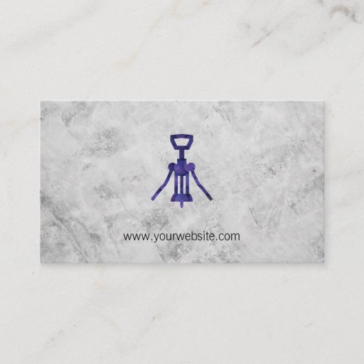 Wine Glass | Sommelier | Marmor Terminkarte (Vorderseite)