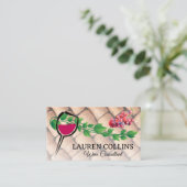 Wine Glass | Trauben | Korken Visitenkarte (Stehend Vorderseite)