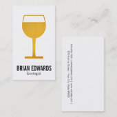Wine Glass | Vollständig (gelb) Visitenkarte (Vorne/Hinten)